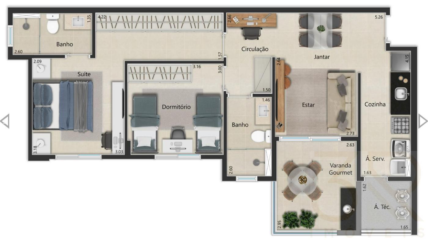 Apartamento, 3 quartos, 91 m² - Foto 7