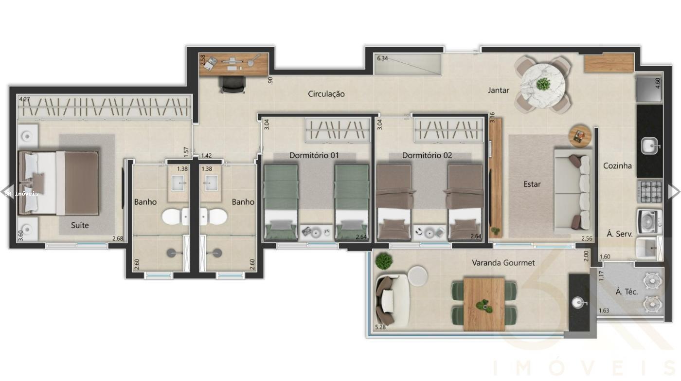 Apartamento, 3 quartos, 91 m² - Foto 6